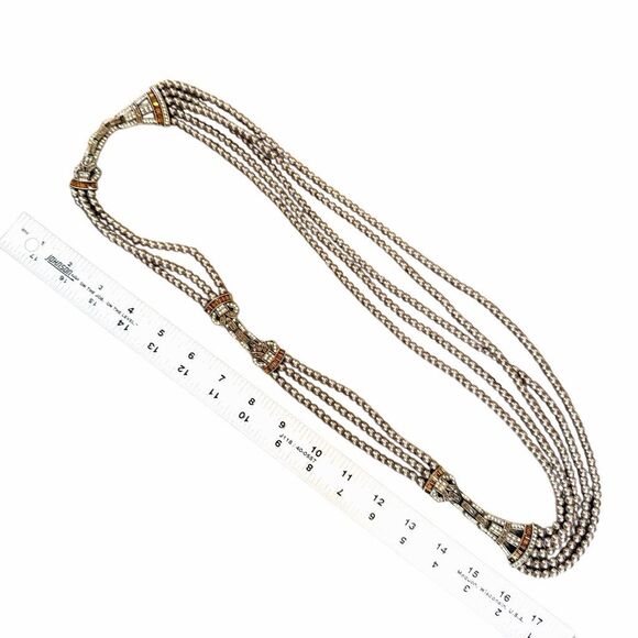 Heidi Daus Master Clasp Multi-Strand Faux Pearl Necklace
